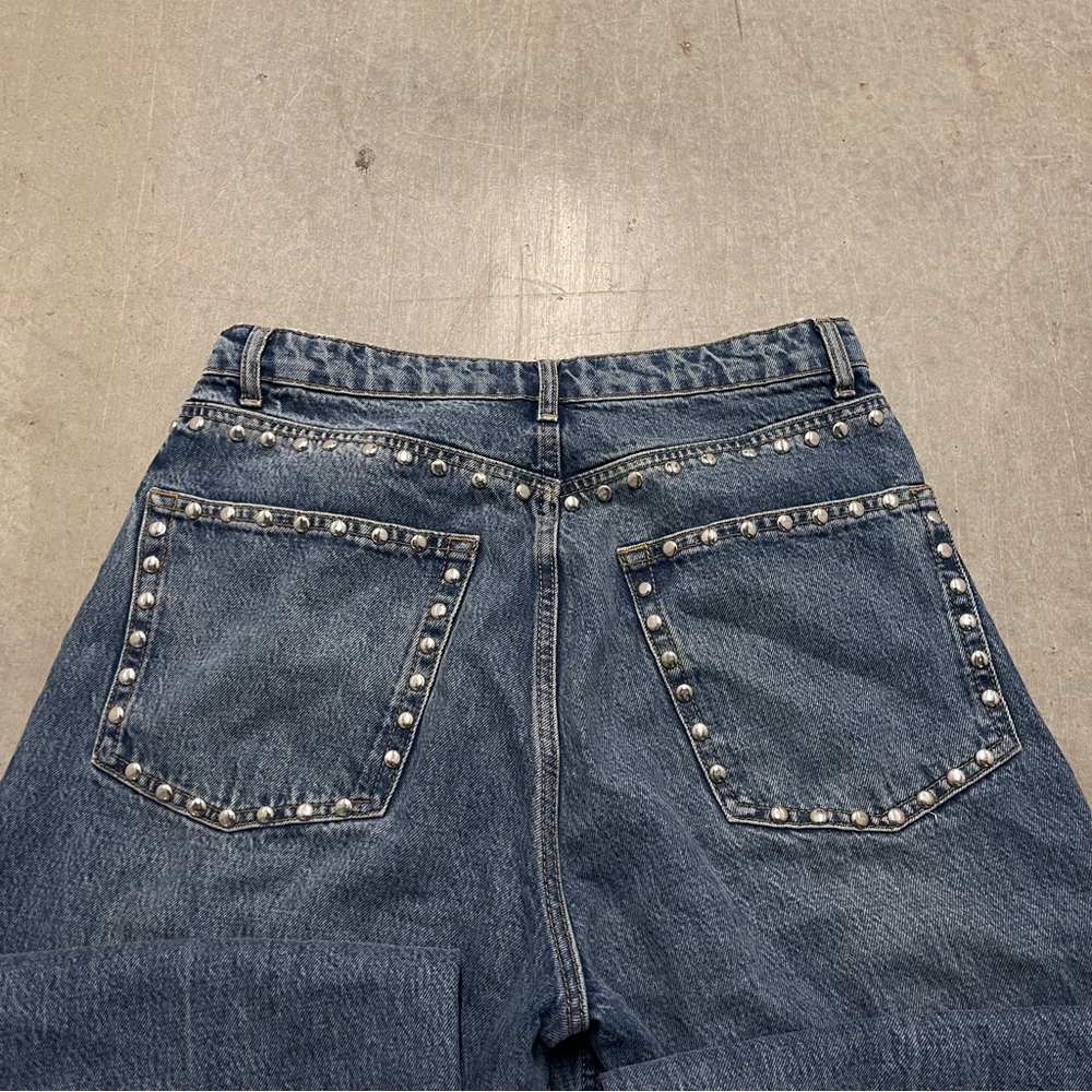 Reformation Cary Studded Wide-Leg Jeans - Picture 7 of 11